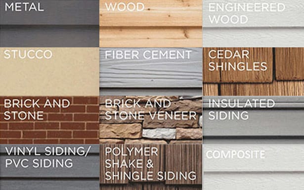 Exterior siding types that can be installed by Capital City Exteriors