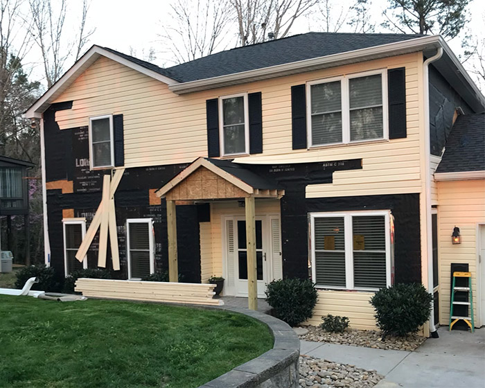 Siding replacement in Charlotte NC for home. 